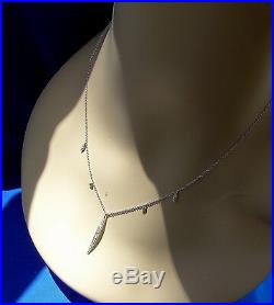 Gabriel White gold Diamond Slice Necklace 18 ADJUSTABLE chain