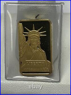 Gold 10 Gram. 9999 Fine Credit Suisse Switzerland Statue Liberty Sealed Bar