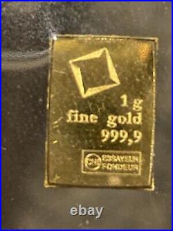 Gold 1 Gram 9999 Fine. Valcambi Essay Bar. BUNC bar. Gold going up