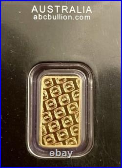 Gold 1 gram 999.9 Fine Gold ABC Bullion Minted Bar Sealed & Certified Ingot Gold 1 gram 999.9 Fine Gold ABC Bullion Minted Bar Sealed & Certified Ingot