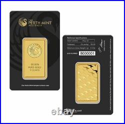 Gold 1 oz Random Brand. 9999 fine Gold Bar in Sealed Assay Card