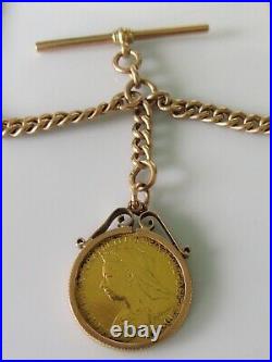 Gold Albert Chain Gold Double Albert Watch Chain T Bar & Double Full Sovereign