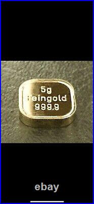 Gold Bar NFS 5 gram 999.9 Fine Gold 24k