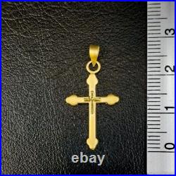 Gold Bar Pendant 1 pc 0.4 0.45 gram Cross Type 999.9 Bullion Fine in Assay