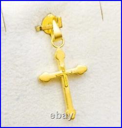 Gold Bar Pendant 1 pc 0.4 0.45 gram Cross Type 999.9 Bullion Fine in Assay