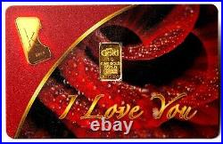 Gold Karatbars 1 Gram 999.9 Fine Sealed In Assay Card Lbma Accredited I Love You