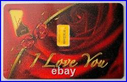 Gold Karatbars 1 Gram 999.9 Fine Sealed In Assay Card Lbma Accredited I Love You