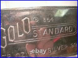 Gold Standard Old Engelhard 100 Troy Oz. 999 Fine Silver Bar Nicely Toned Rare