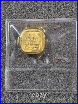 Heimerle + Meule 10g. 9999 Fine Gold Poured Button 10 Gram SEALED RARE
