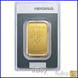 Heraeus 20g Gram Gold Bar Bullion Fine 999.9 Gold Bar FREE DELIVERY