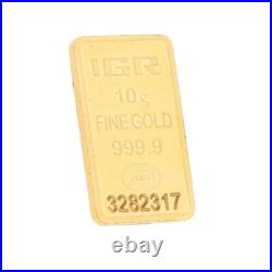 IGR 10 Gram 999.9 Fine Gold Bar Istanbul Gold Refinery Certified Assayer