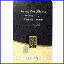 IGR 1 Gram 999.9 Fine Gold Bar in Assay