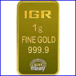 IGR 1 Gram 999.9 Fine Gold Bar in Assay