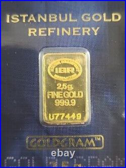 IGR 2.5g Gold Bullion Bar 999.9 Fine Pure 24K Ingot Mint in Assay