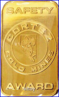 Johnson Matthey Cortez Gold Mines Safety Award 1/2 oz. 9999 Fine Gold Bar Sealed