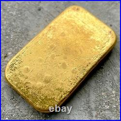 Johnson Matthey London 100 Gram Gold Poured Bar 3.215 oz. 999 Fine Early Example