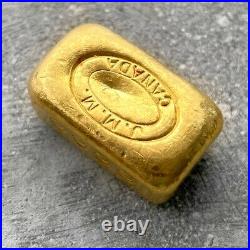 Johnson Matthey Mallory 2oz Vintage Gold Poured Bar 2 oz. 9999 Fine JM&M