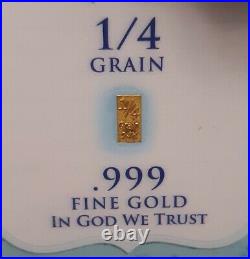 Junk Drawer Estate Lot Coins, Collectible Knives, 1/4 GRAIN. 999 Fine Gold Bar