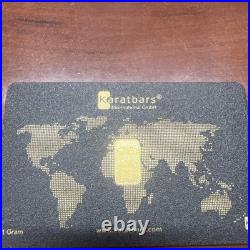 KARAT Bar NADIR VIRGIN 1 gram. 9999 Pure 24karat Fine GOLD Bullion Bar