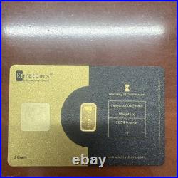 KARAT Bar NADIR VIRGIN 1 gram. 9999 Pure 24karat Fine GOLD Bullion Bar