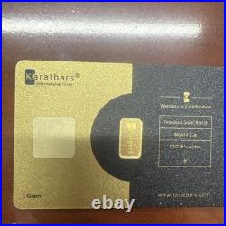 KARAT Bar NADIR VIRGIN 1 gram. 9999 Pure 24karat Fine GOLD Bullion Bar