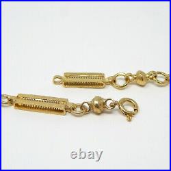 LONG 18 kt Yellow GOLD Late Victorian Bar Link Chain Necklace 28 3/4 A7764