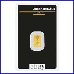 Lot of 100 1 gram Argor Heraeus Gold Bar. 9999 Fine (In Assay)