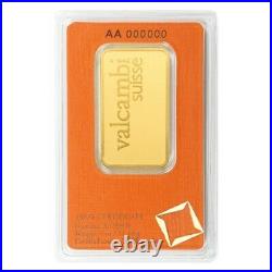 Lot of 10 1 oz Gold Bar Valcambi Suisse. 9999 Fine (In Assay)
