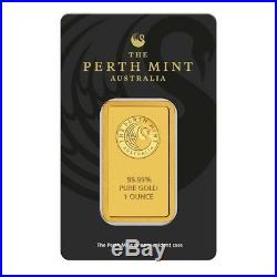 Lot of 10 1 oz Perth Mint Gold Bar. 9999 Fine (In Assay)