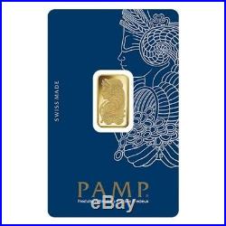 Lot of 10- 5 gram Gold Bar PAMP Suisse Lady Fortuna Veriscan. 9999 Fine In Assay