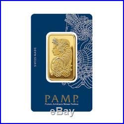 Lot of 10 Gold 1 oz PAMP Suisse Lady Fortuna. 9999 Fine Bars BANK WIRE ONLY