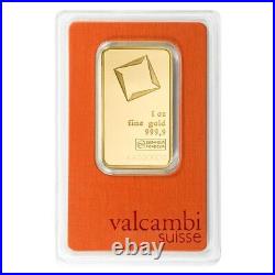 Lot of 2 1 oz Gold Bar Valcambi Suisse. 9999 Fine (In Assay)