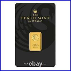 Lot of 2 5 gram Perth Mint Gold Bar. 9999 Fine (In Assay)