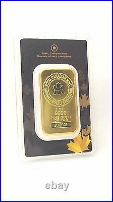 Lot of 2 Gold 1 oz RCM Royal Canadian Mint Gold. 9999 Fine Sealed In Assay Bars