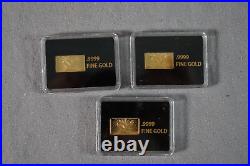 Lot of 3.9999 Fine Gold. 3g Bars Each Angela M Buchanan 37th US Treasurer