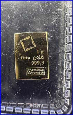 Lot of 3 x 1 gram Gold Bar Valcambi Suisse from Gold CombiBar 999.9 Fine