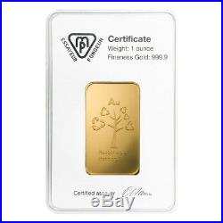 Lot of 5 1 oz Metalor Gold Bar. 9999 Fine (In Assay)