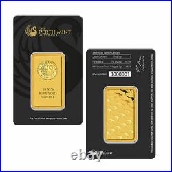 Lot of 8 Gold 1 oz Random Brand. 9999 fine Gold Bars in Sealed Assay Cards