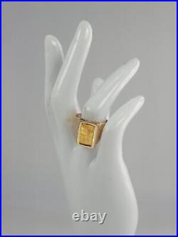 Men's Gram Credit Suisse Fine Gold Bar Ring 14K Gold Size 10.5 MEE (PBR083829)