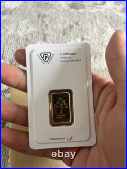 Metalor 5g Gold Bar Pure 24ct 999.99 5 gram NEW Bullion Investment Gold 24k Fine