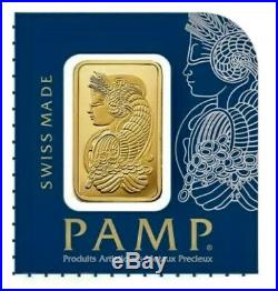 NEW PAMP SUISSE Gold 1 Gram Bar 24KT. 9999 Fine In Veriscan Assay