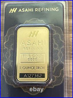 ON SALE-1 oz. Gold Bar either ASAHI or ARGOR-HERAEUS 999.9 Fine in Assay