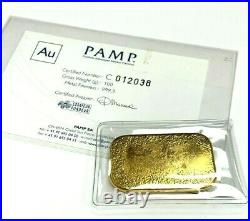PAMP 100 gram Gold Bar 999.9 Fine gold PAMP
