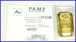 PAMP 100 gram Gold Bar 999.9 Fine gold PAMP