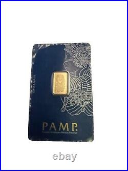 PAMP Suisse 2.5g 9999% Fine 24K Gold Bullion Bar (New withAssay Veriscan)