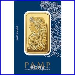 PAMP Suisse Fortuna 100 gram. 9999 Fine Gold Bar SEALED IN VERISCAN ASSAY CARD