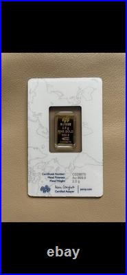 PAMP Suisse Rosa 2.5 gram. 9999 Fine Gold Bar Sealed Assay Card