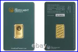 PERTH MINT 5 gram. 9999 FINE GOLD BAR
