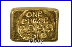 PWB 1oz 9999 Fine Gold Cast Bullion Bar