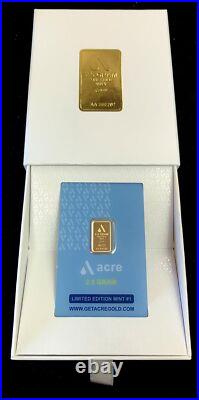 Pamp Acre Gold Swiss 2.5 Grams. 9999 Fine Bar Sealed Assay Coa Card In Box Pamp Acre Gold Swiss 2.5 Grams. 9999 Fine Bar Sealed Assay Coa Card In Box